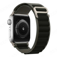 Тканинний ремінець Ultra Alpine loop для годинника Apple Watch black green