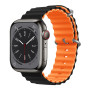 Силиконовый ремешок Ultra Ocean band для часов Apple Watch black orange