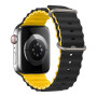 Силиконовый ремешок Ultra Ocean band для часов Apple Watch black yellow