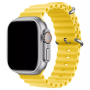 Силиконовый ремешок Ultra Ocean band для часов Apple Watch yellow
