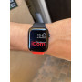 Силиконовый ремешок "Слава Нации" для часов Apple Watch красно-черный