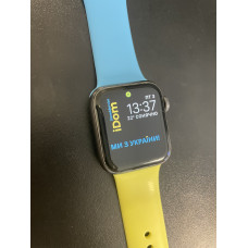 Силиконовый ремешок "Слава Украине" для часов Apple Watch желто-голубой