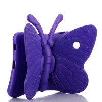 Детский противоударный чехол Cartoon Butterfly для iPad Air 1/2 9.7" - iPad 5/6 9.7" purple