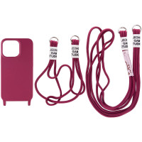 Чохол з двома ремінцями California two straps для iPhone 12 / 12 Pro rose red