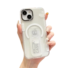 Чехол Kick case Stand with MagSafe для iPhone 15 Pro Max white