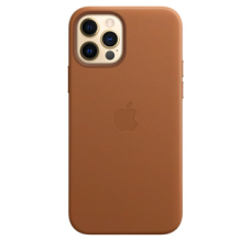 Чехол Leather Case with MagSafe для iPhone 12/12 Pro saddle brown
