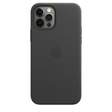 Чехол Leather Case with MagSafe для iPhone 12/12 Pro black
