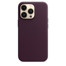 Чехол Leather Case with MagSafe для iPhone 13 Pro Max dark cherry