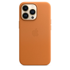 Чехол Leather Case with MagSafe для iPhone 13 Pro Max golden brown