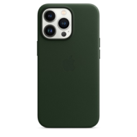 Чехол Leather Case with MagSafe для iPhone 13 Pro Max sequoia green