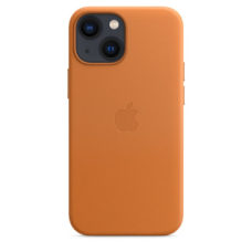 Чехол Leather Case with MagSafe для iPhone 13 golden brown
