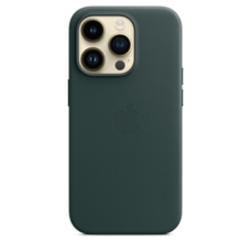 Чехол Leather Case with MagSafe для iPhone 14 Pro Max forest green
