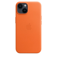Чохол Leather Case with MagSafe для iPhone 14 Plus orange