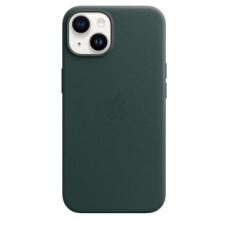 Чехол Leather Case with MagSafe для iPhone 14 Plus forest green