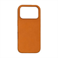 Чехол Leather Case with MagSafe для iPhone 17 Pro golden brown
