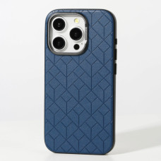Чехол Leather fashion with MagSafe для iPhone 15 Pro midnight blue