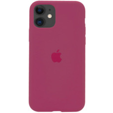 Чехол Silicone Case Full для iPhone 11 rose red