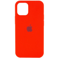 Чехол Silicone Case Full для iPhone 12 / 12 Pro red