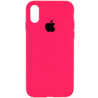 Чехол Silicone Case Full для iPhone X/XS barbie pink