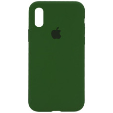 Чохол Silicone Case Full для iPhone X/XS dark olive
