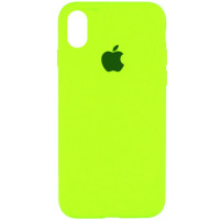 Чохол Silicone Case Full для iPhone XS Max neon green
