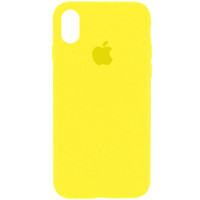 Чохол Silicone Case Full для iPhone X/XS neon yellow