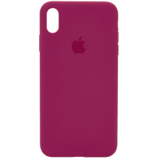 Чехол Silicone Case Full для iPhone XS Max rose red