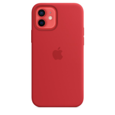 Чехол Silicone Case with MagSafe для iPhone 12/12 Pro red
