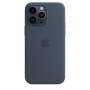 Чохол Silicone Case with MagSafe для iPhone 14 Pro Max storm blue