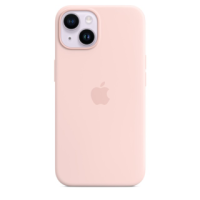 Чехол Silicone Case with MagSafe для iPhone 14 chalk pink