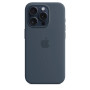 Чохол Silicone Case with MagSafe для iPhone 15 Pro Max storm blue