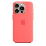Чохол Silicone Case with MagSafe для iPhone 15 Pro guava
