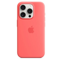 Чехол Silicone Case with MagSafe для iPhone 15 Pro guava