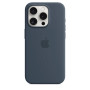 Чохол Silicone Case with MagSafe для iPhone 15 Pro Max storm blue