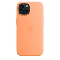 Чохол Silicone Case with MagSafe для iPhone 15 Plus orange sorbet