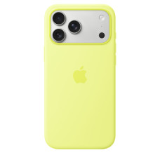 Чехол Silicone Case with MagSafe для iPhone 17 Pro neon yellow