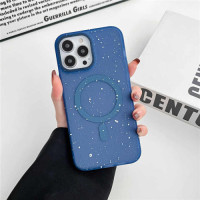 Чехол Splattered with MagSafe для iPhone 12 Pro Max dark blue