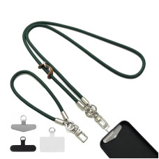 Набір шнурків 120см + 35см для телефону dark green