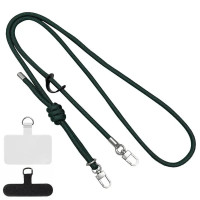 Шнурок с двуомя креплениями (8мм) 150см для телефона dark green