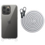 Чохол з ремінцем TPU Transparent Case with grey straps для iPhone 12 Pro Max