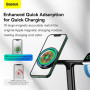 Бездротовий зарядний пристрій Baseus Swan 3in1 Magnetic Wireless Charger 20W