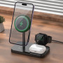Беспроводное зарядное устройство Hoco CQ12 Joyfull 3in1 black