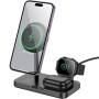 Беспроводное зарядное устройство Hoco CQ12 Joyfull 3in1 black