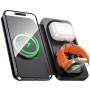 Беспроводное зарядное устройство Hoco CQ13 Magnetic Wireless Charger 3in1 black