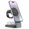 Бездротовий зарядний пристрій Hoco CQ3 3in1 Magnetic Wireless Charger black