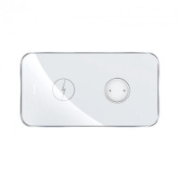 Бездротовий зарядний пристрій Rock Leather 2in1 W32 white
