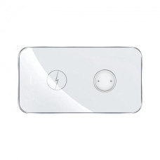 Бездротовий зарядний пристрій Rock Leather 2in1 W32 white