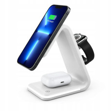 Бездротовий зарядний пристрій Smart 3 in 1 B17 15W MagSafe white