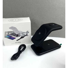 Беспроводное зарядное устройство Smart Y10 3 in 1 Fast 15W black