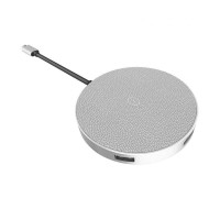 Бездротовий зарядний пристрій Wiwu Apollo silver з хабом Type-C для iPhone